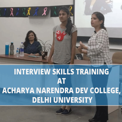 Interview Skills training at Acharya Narendra Dev College, Delhi University