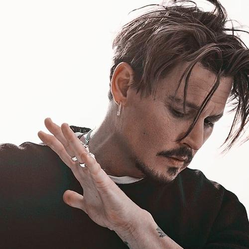 Johnny Depp face shape, Hair Style & Beard Shape