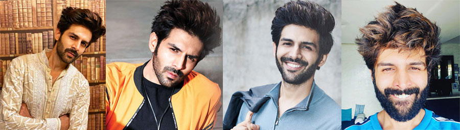 Karthik Aryan FaceShape, Hairstyle, and Beard shape