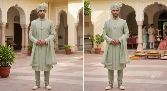 Tone-on-Tone Monochromatic & Pastel Sherwanis